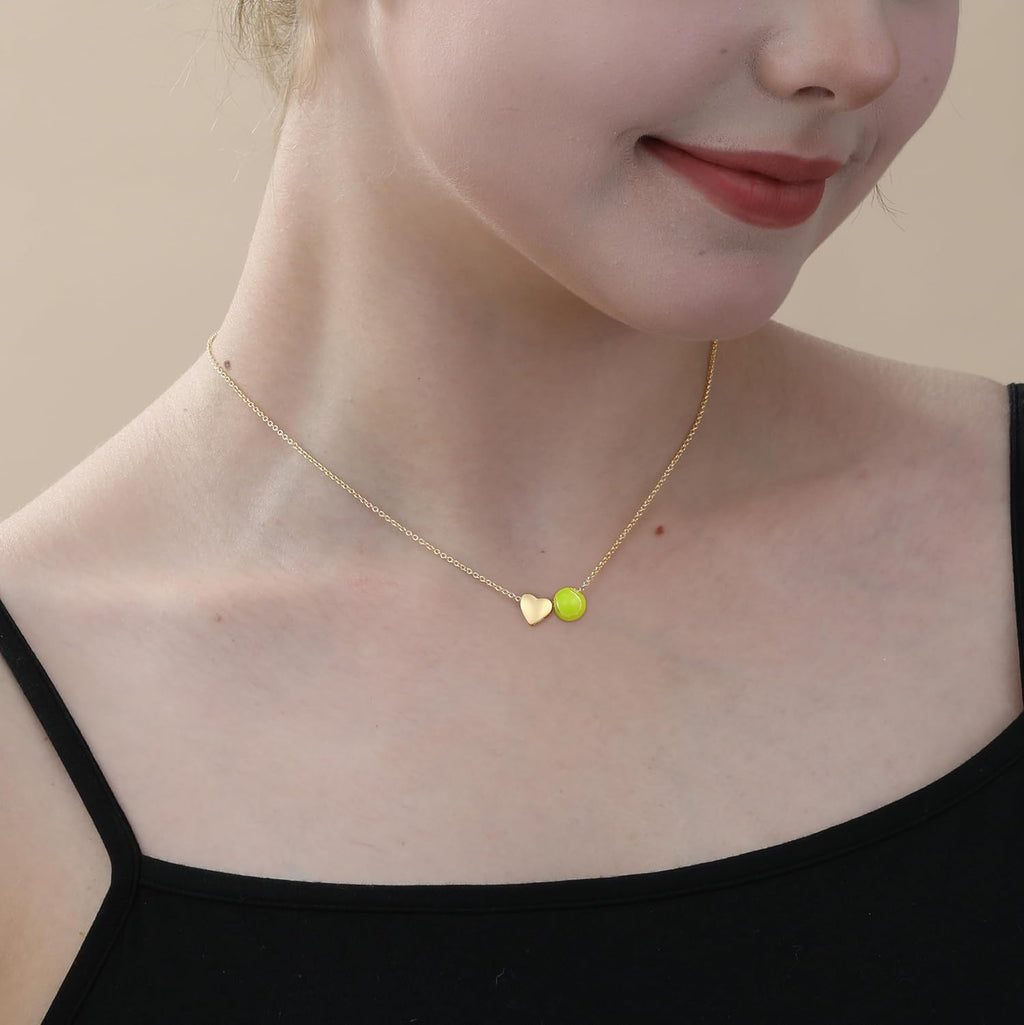 Softball/Soccer/Volleyball/Basketball Necklace for Girls Women, Sports Accessories Jewelry Gift for Lovers 16+3 Inches