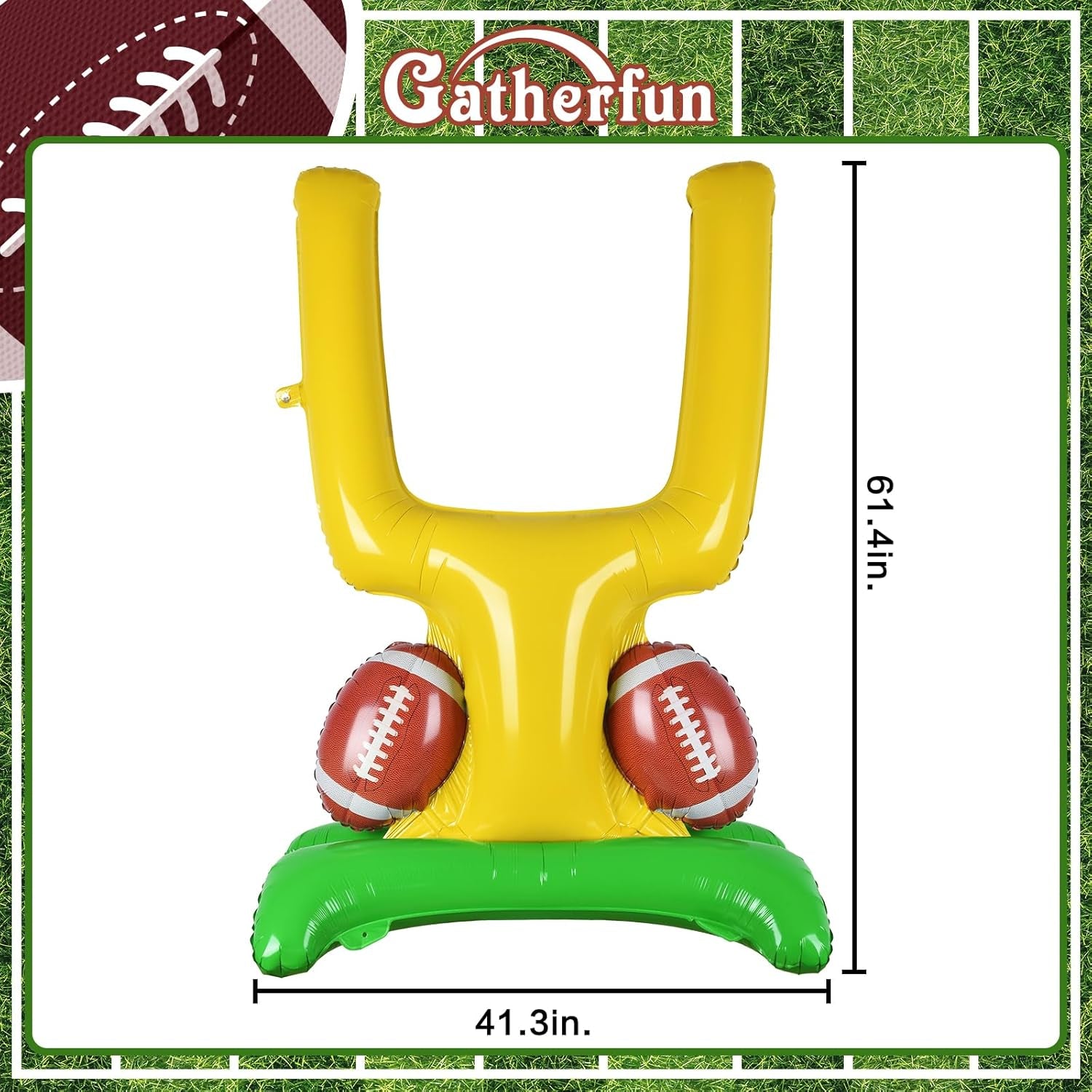 Football Party Supplies Kit - Goal Post Balloon Set for Football Birthday,Tailgate Celebrations & Decorations
