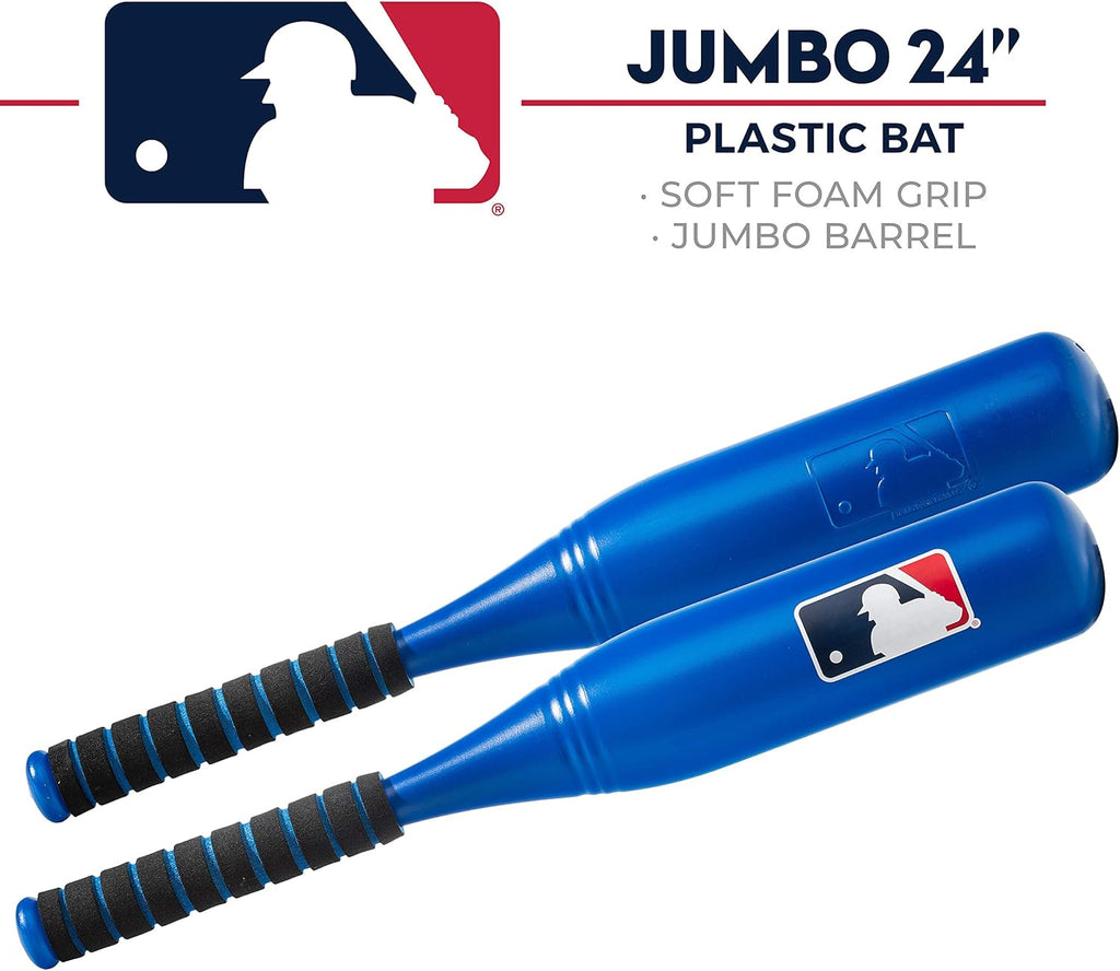 Franklin Sports MLB Jumbo Kids Plastic Baseball Bat - Backyard Bat with Large Barrel for Toddlers - Fat Plastic Bat