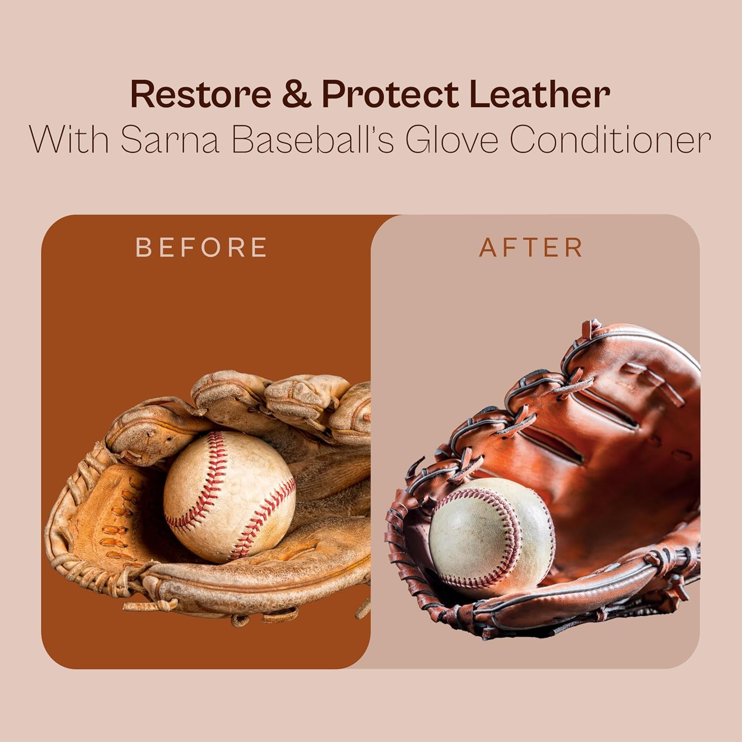 Glove Conditioner, Liquid, 8 Oz – Water-Based, Non-Darkening, No Sticky Residue – Glove Conditioner for Mitts, Baseball & Softball Gear Made in USA