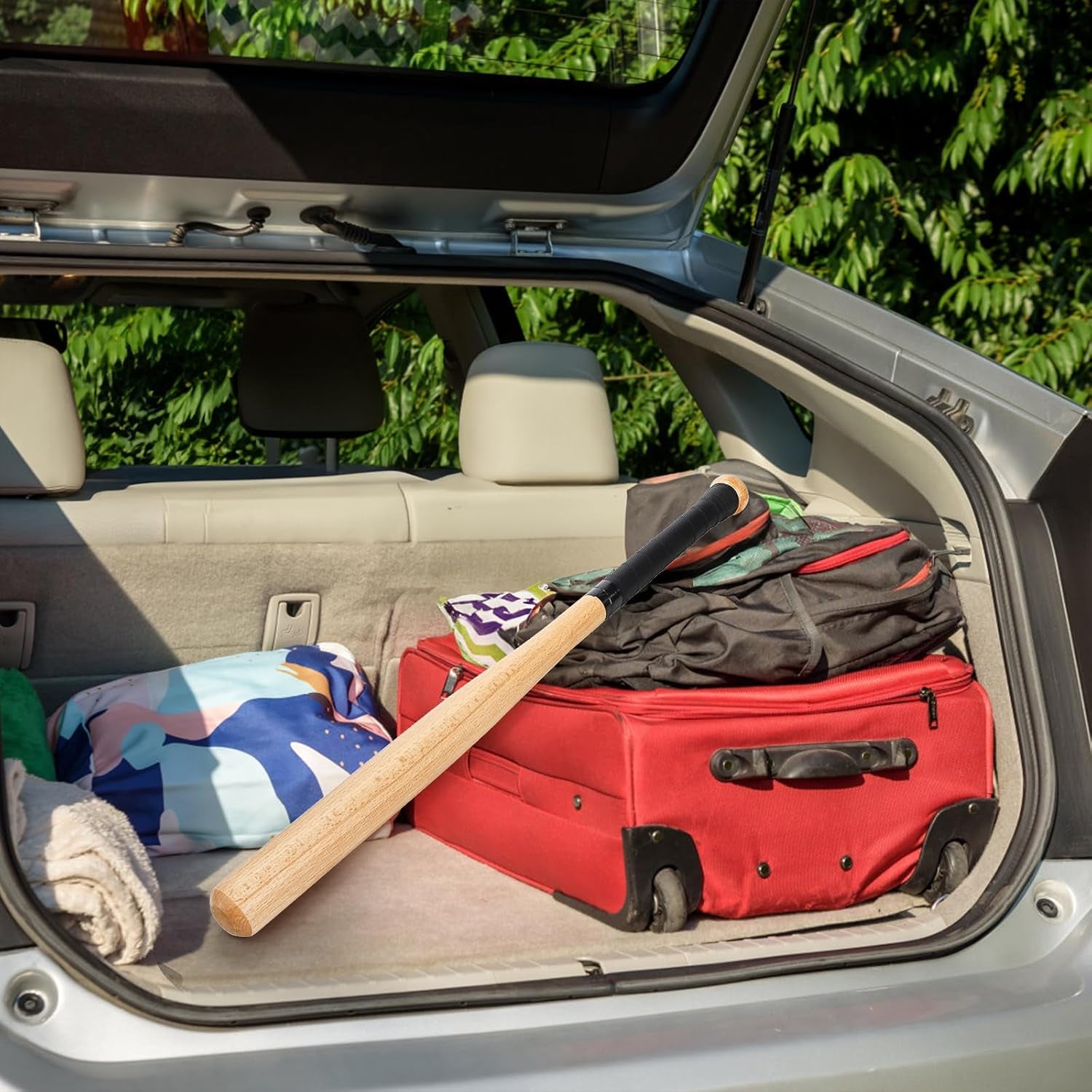 Wooden Baseball Bat Solid, 29 Inch Softball Bat for Practice, Home Self Defense Bat for Car, Outdoors Protection