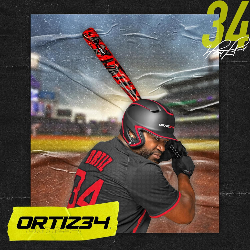 Bat & Ball Set - Graffiti Plastic Bat & Ball Homerun Set- David Ortiz Backyard Baseball Set for Youth, Kids, Teenagers, Adults (Bat & Ball Set, Blue)