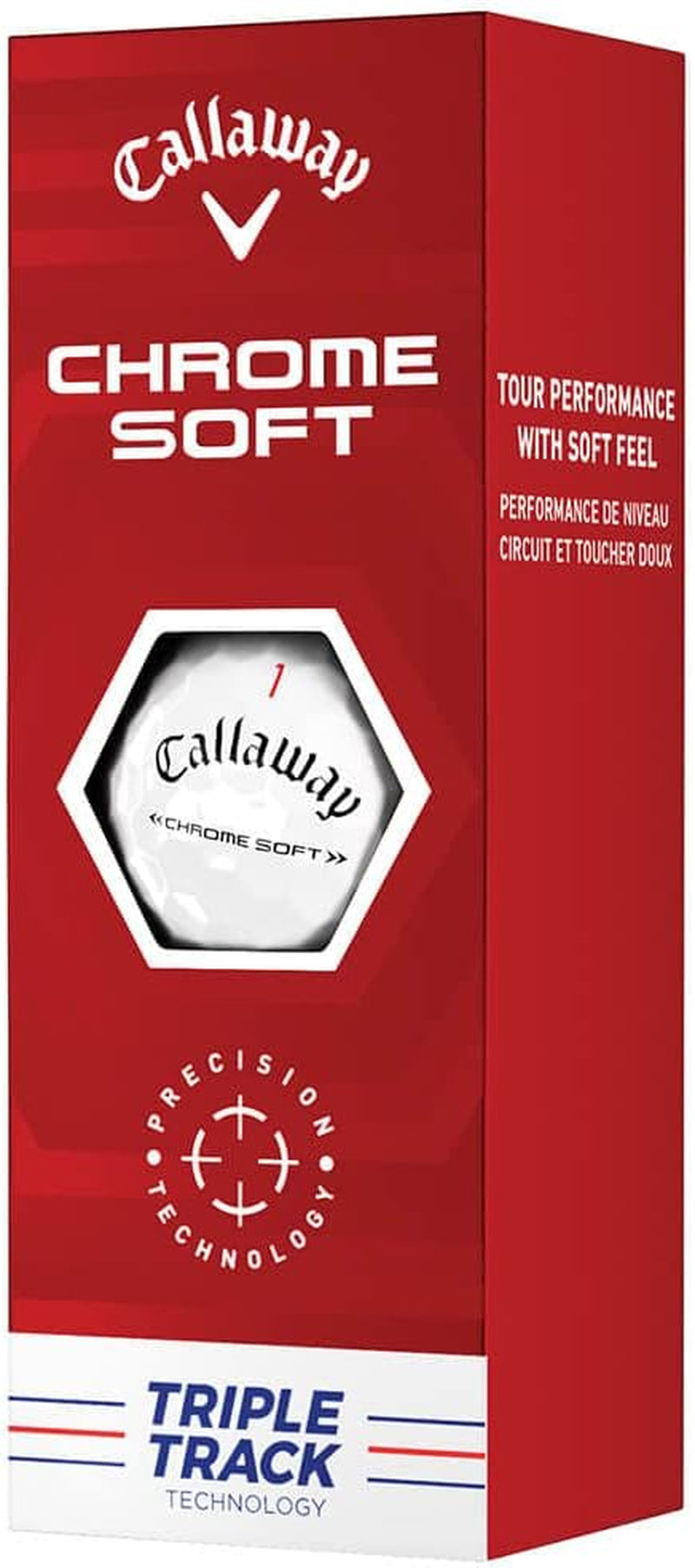 Golf 2022 Chrome Soft Golf Balls (True Track (Red/Blue)