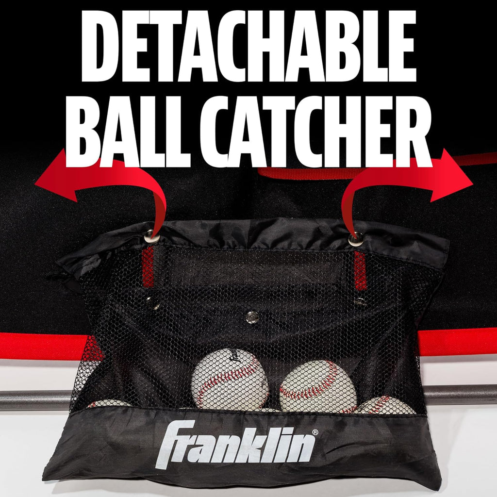 Franklin Sports Pitch Back Rebounder and Switch Hitter Pitching Target - 2 in 1 Return Trainer and Catcher Target - Perfect for Pitching, Fielding and Throwing Practice - 55 X 36 Inch