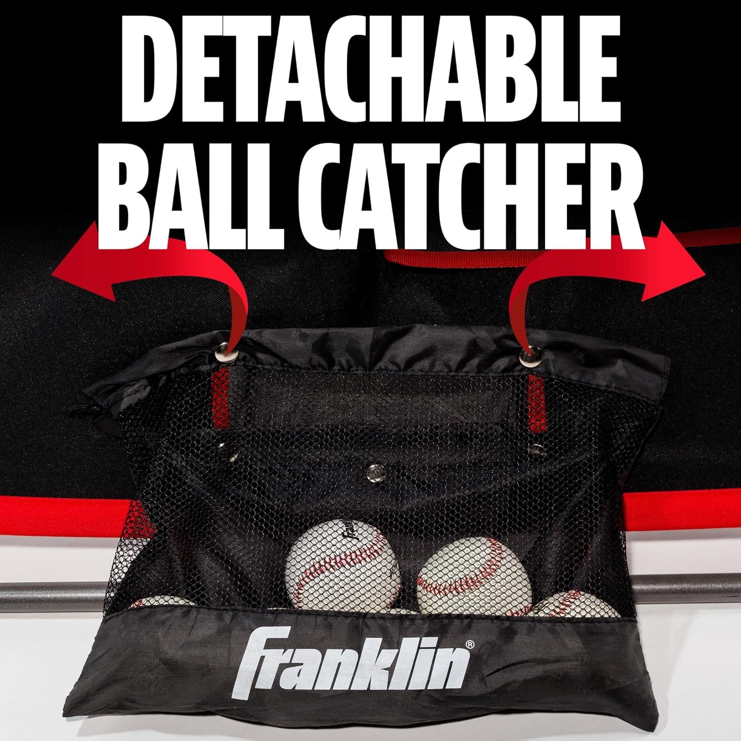 Franklin Sports Pitch Back Rebounder and Switch Hitter Pitching Target - 2 in 1 Return Trainer and Catcher Target - Perfect for Pitching, Fielding and Throwing Practice - 55 X 36 Inch