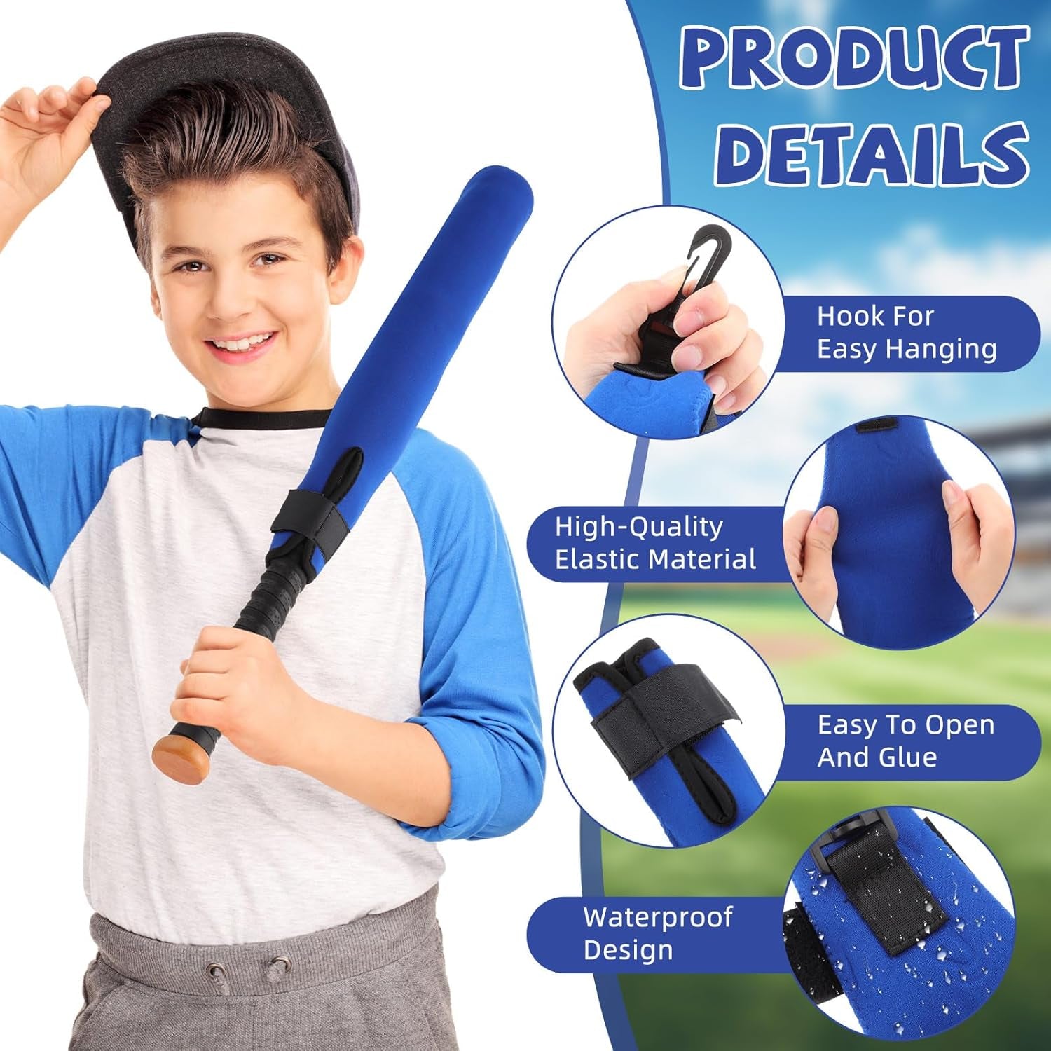 2 Pcs Baseball Sleeve Bat Warmer Softball Bat Sleeve Protector Cover for Sport