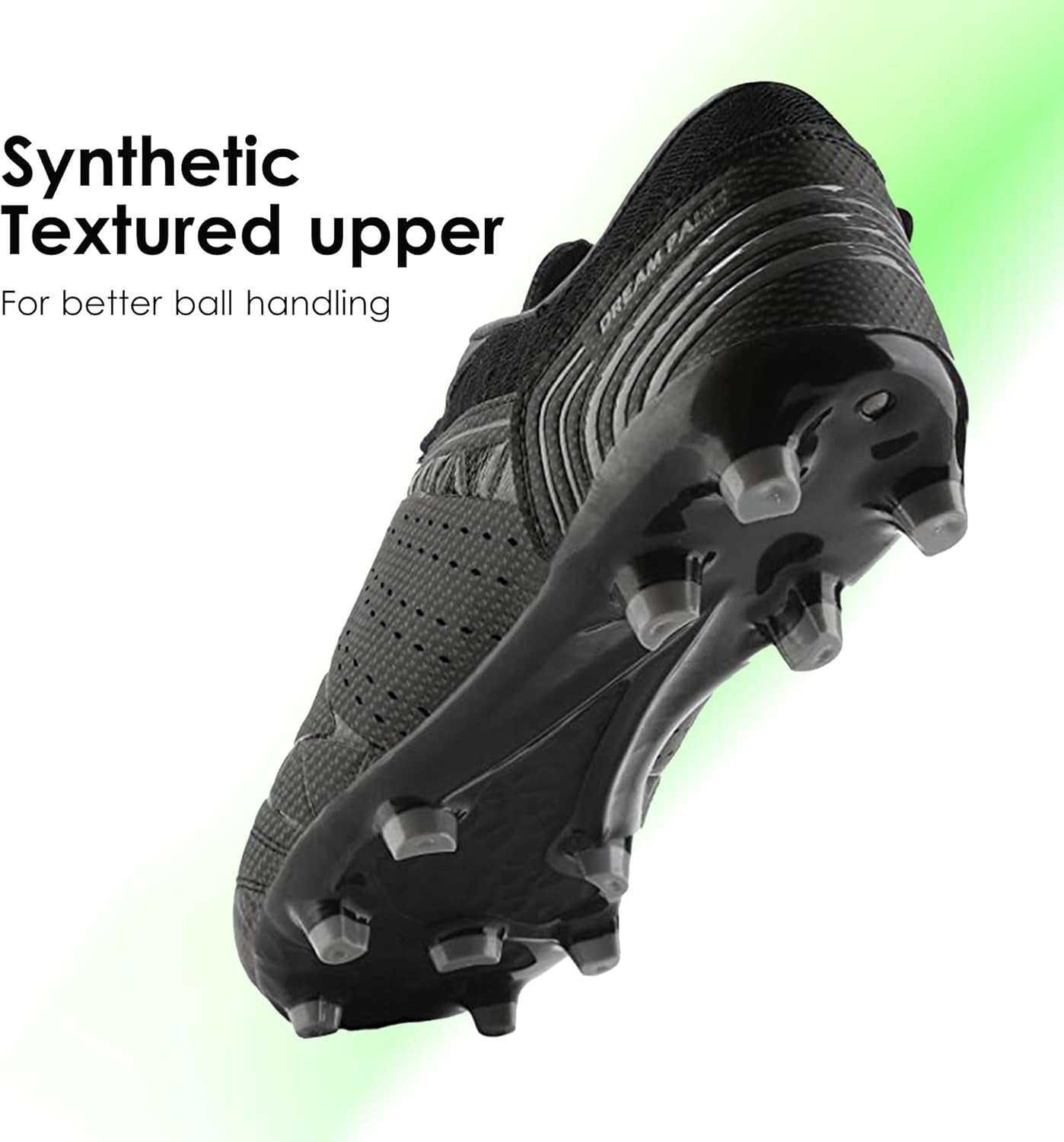 Mens Sport Flexible Athletic Lace up Light Weight Outdoor Cleats Football Soccer Shoes