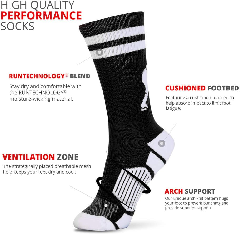 Hockey Socks - Performance Crew Socks for Hockey Players - Player - Youth and Adult Sizes