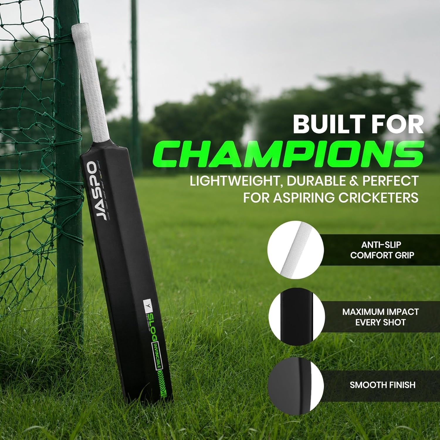 SLOG Plastic Tennis Cricket Bat Full Size Bat (34” X 4.5” Inch) for All Age Group (SLOG Cricket BAT) (SLOG)