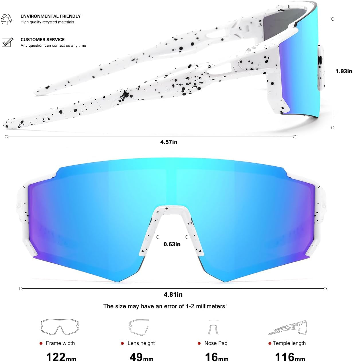 Kids Sunglasses Youth Baseball Sunglasses for Boys Girls Softball Sports Sun Glasses UV Protection