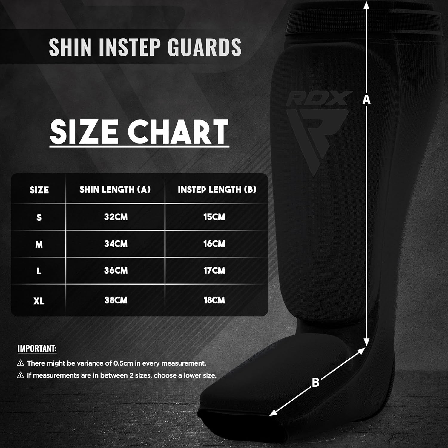 Shin Guards Kickboxing Muay Thai, SATRA Approved, MMA Leg Instep Protection Pads, Sparring Training Martial Arts Boxing, Elasticated Padded Protector, Karate BJJ Taekwondo Gear, Men Women