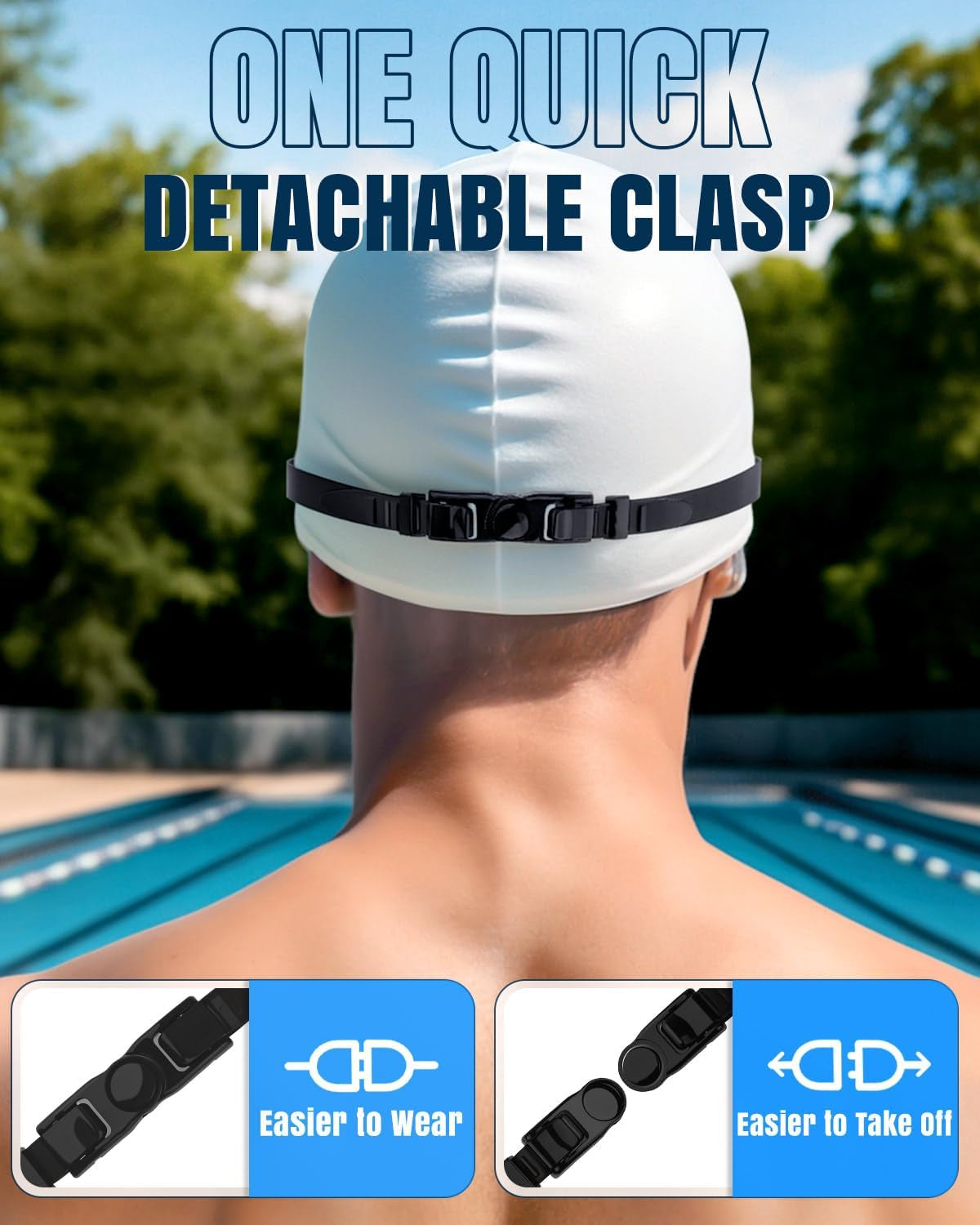Swim Goggles 2 Pack, Wide View anti Fog&Uv Swimming Goggles for Audlt, No Leak Pool Beach Essentials for Men Women