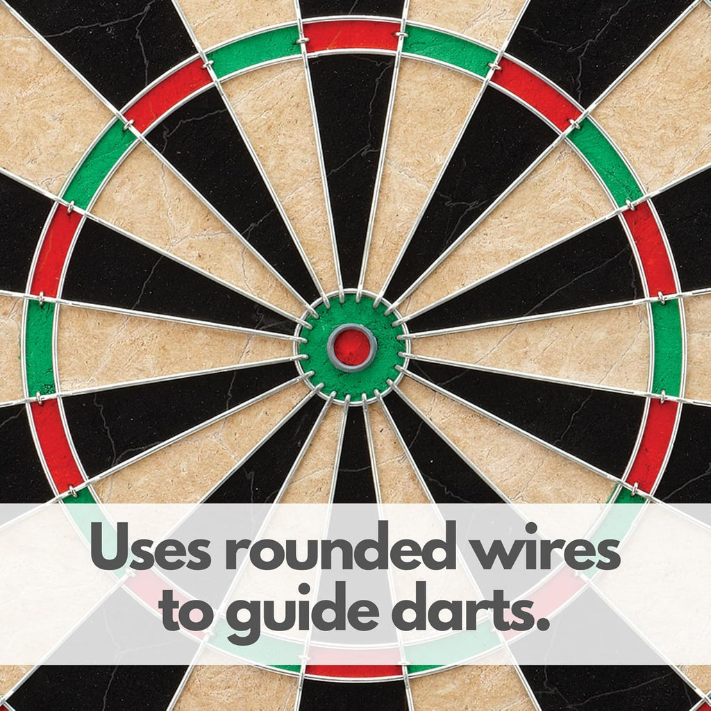 Viper League Pro Regulation Bristle Steel Tip Dartboard Starter Set with Staple-Free Bullseye, Radial Spider Wire, High-Grade Sisal with Rotating Number Ring, Chalk Cricket Scoreboard, Steel Tip Darts