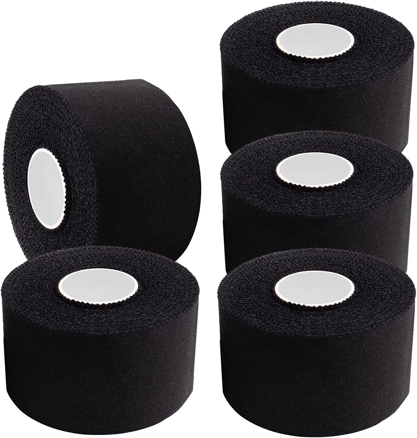 Athletic Tape,5 Pack Black Sports Tape,Strong Stick No Sticky Residue for Hockey Climbing Sports Medical Splints
