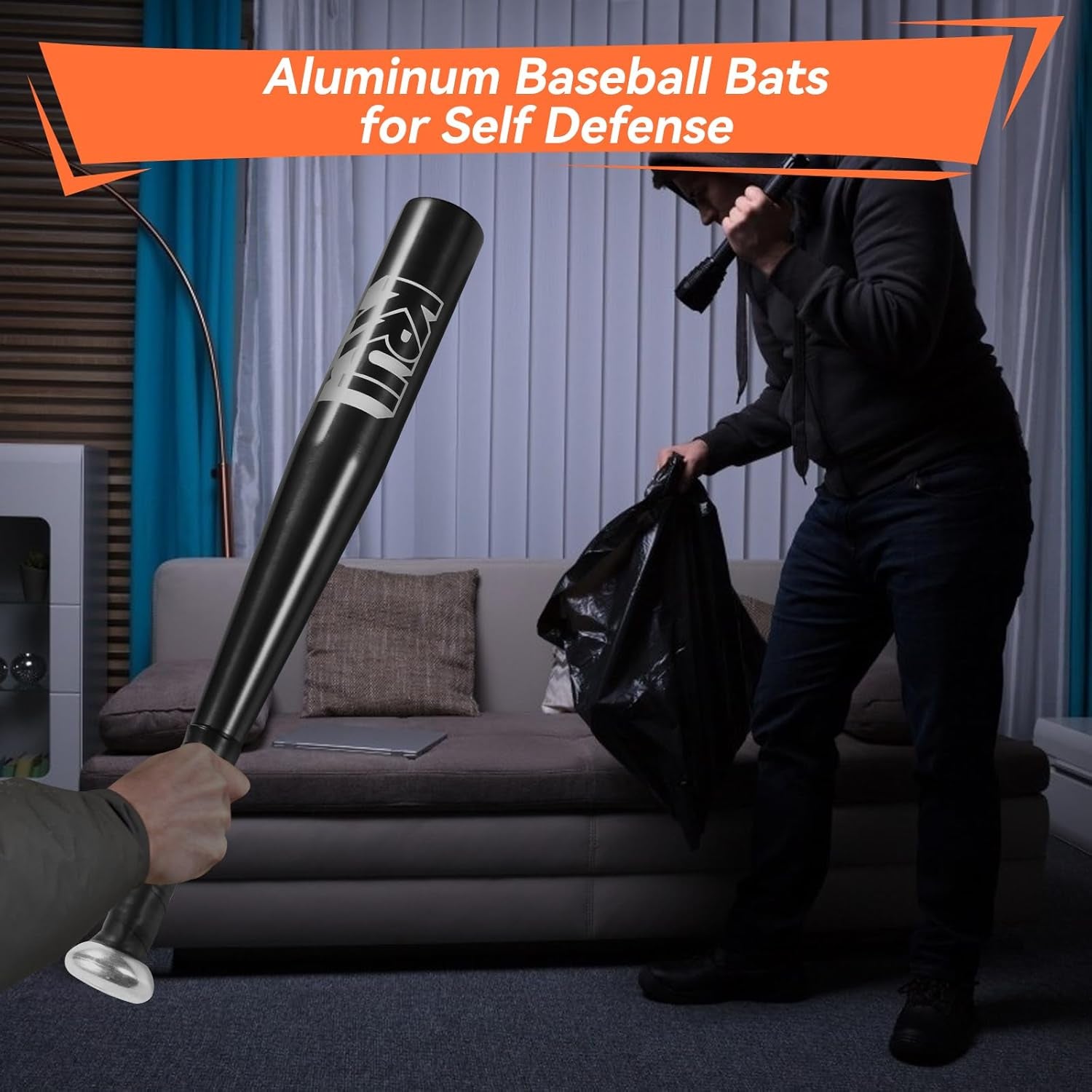 Aluminum Baseball Bat, 18 Inch Self Defense Bat, Lightweight Bat for Tire Checker, Fish, Keeps in Home, Car, Backpack for Self Defense