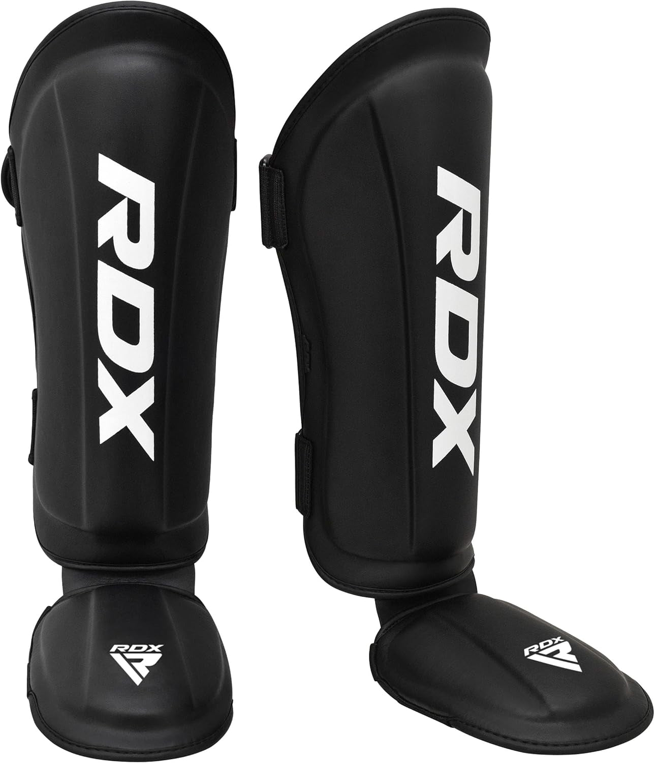 Shin Guards Kickboxing Muay Thai, SATRA SMMAF Approved, Premium Maya Hide Leather, Leg Instep Protection Pads, MMA Martial Arts Kicking Sparring Training Gear, BJJ Karate Boxing Taekwondo, Black