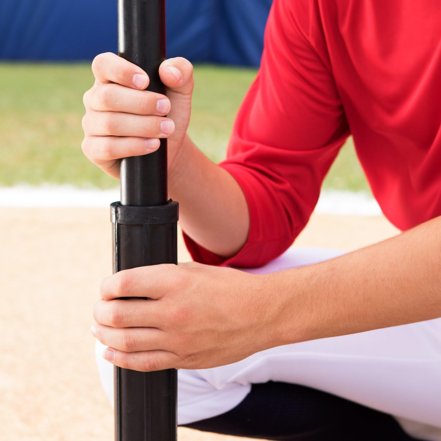 Deluxe Batting Tee – Adjustable Rubber Baseball & Softball Tee on Home Plate, Multiple Styles