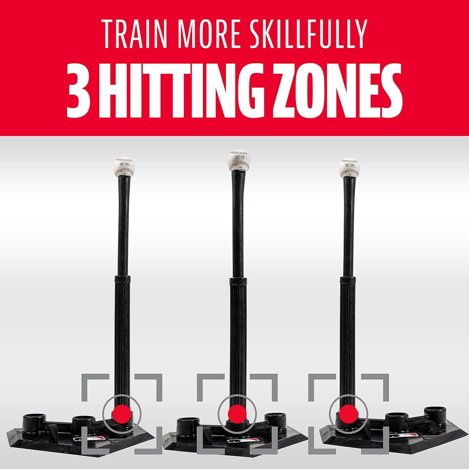 MLB 3 Position Black Batting Tee To-Go