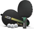 Hugo Calderano Carbon Pro Table Tennis Racket Set – Includes Competition-Level Racket with Ittf-Approved Micron Rubbers and Carbon Fiber Blade, 3-Star Tournament Balls & Protective Carry Case
