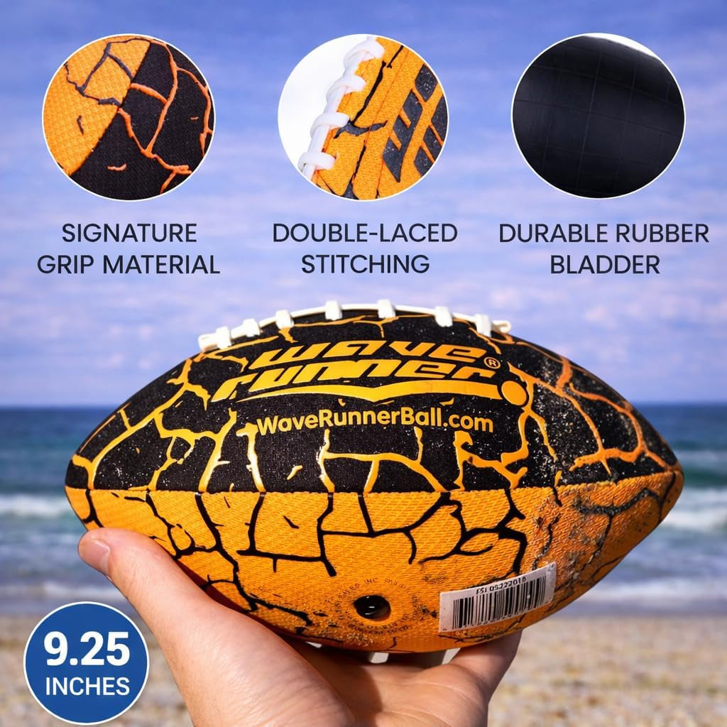 Water Football for Pool and Beach | Waterproof Football for Outdoor Games for Adults, Teens, and Kids - Lightweight Pool Toys, Easy Wet Grip, Outdoor Summer Toy
