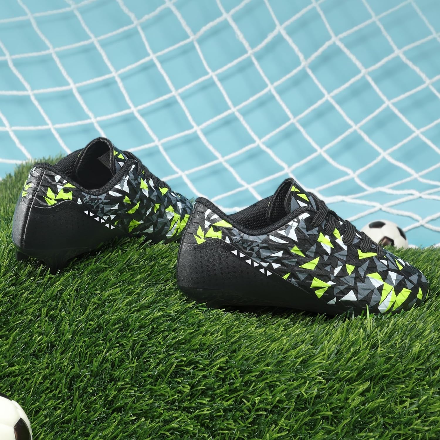 Boys Girls Soccer Cleats Youth Firm Groud Athletic Outdoor Trainning Football Shoes for Little/Big Kid