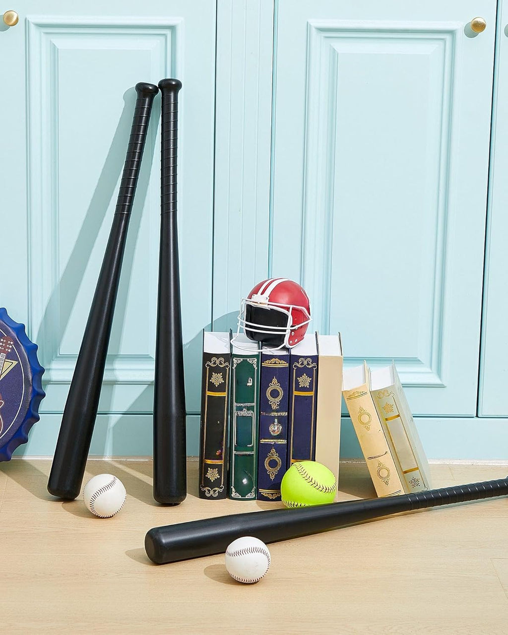 Plastic Baseball Bat 29.5 Inch Baseball Bat Solid Lightweight Plastic Bat with Molded Plastic Grip Handle for Daily Baseball Practice Festival Gift Party Decoration