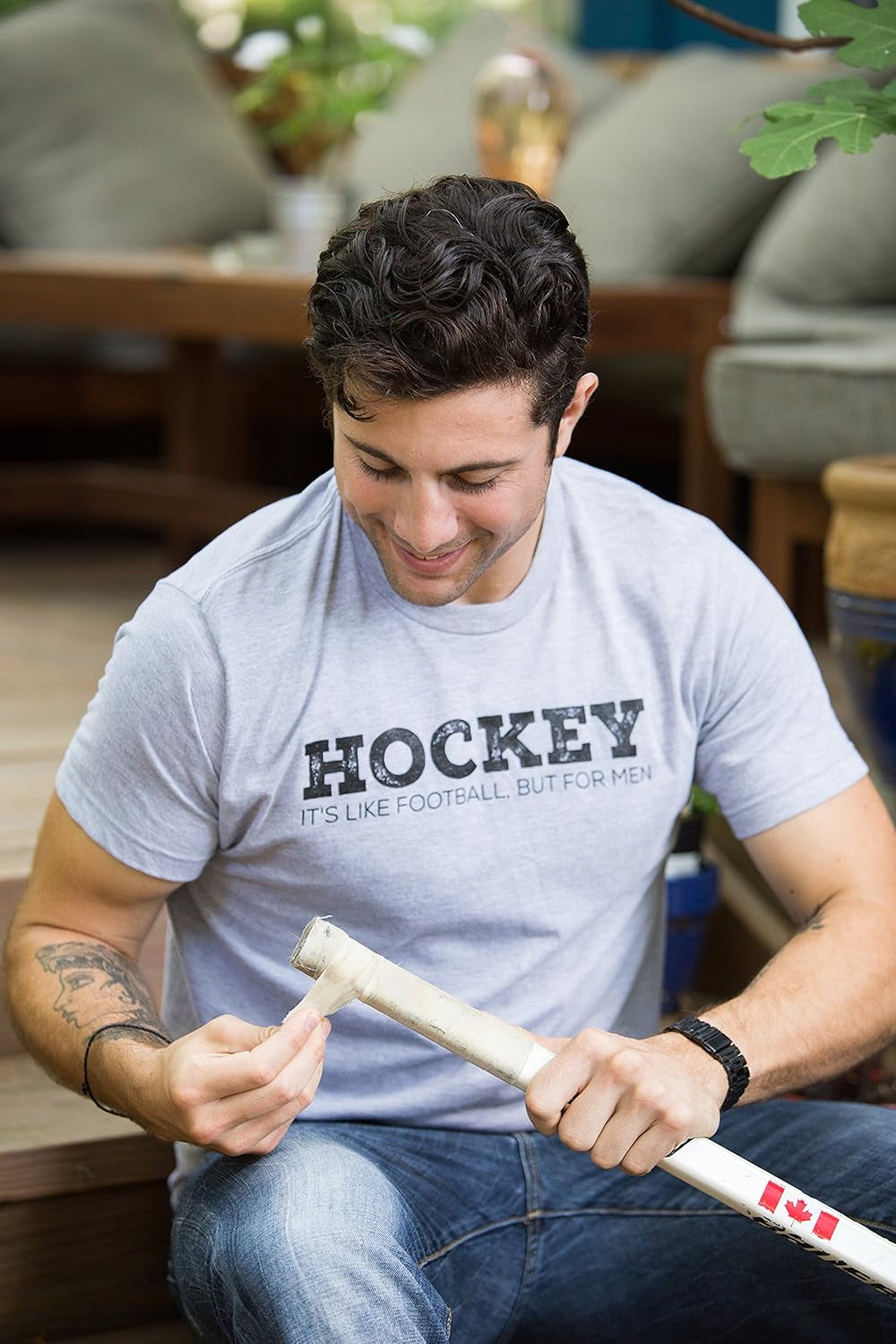 Hockey: It'S like Football, but for Men | Funny Hockey Team League Humor T-Shirt