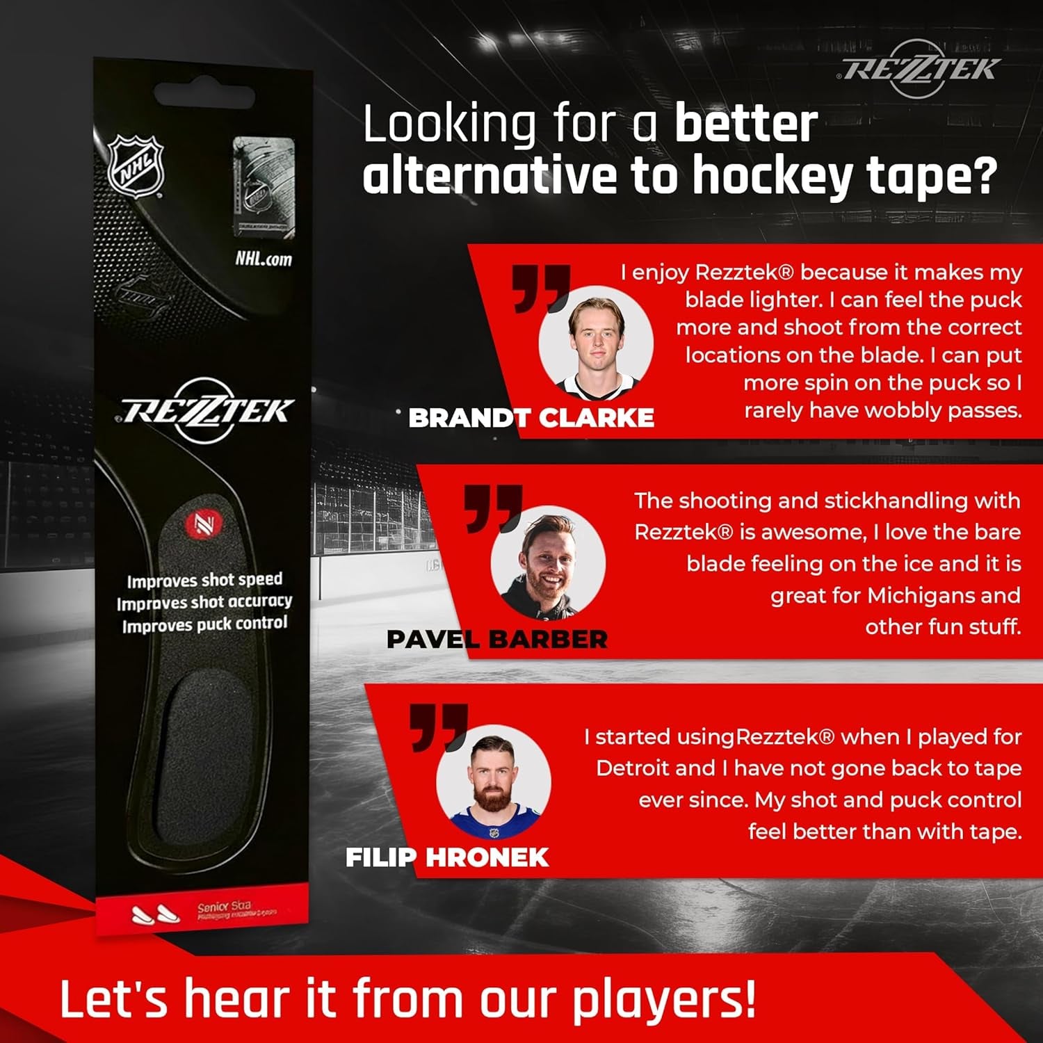 Hockey Stick Tape Alternative – Hockey Stick Blade Performance Grip – for Ice & Street Hockey Stick Blades - Used by NHL Players