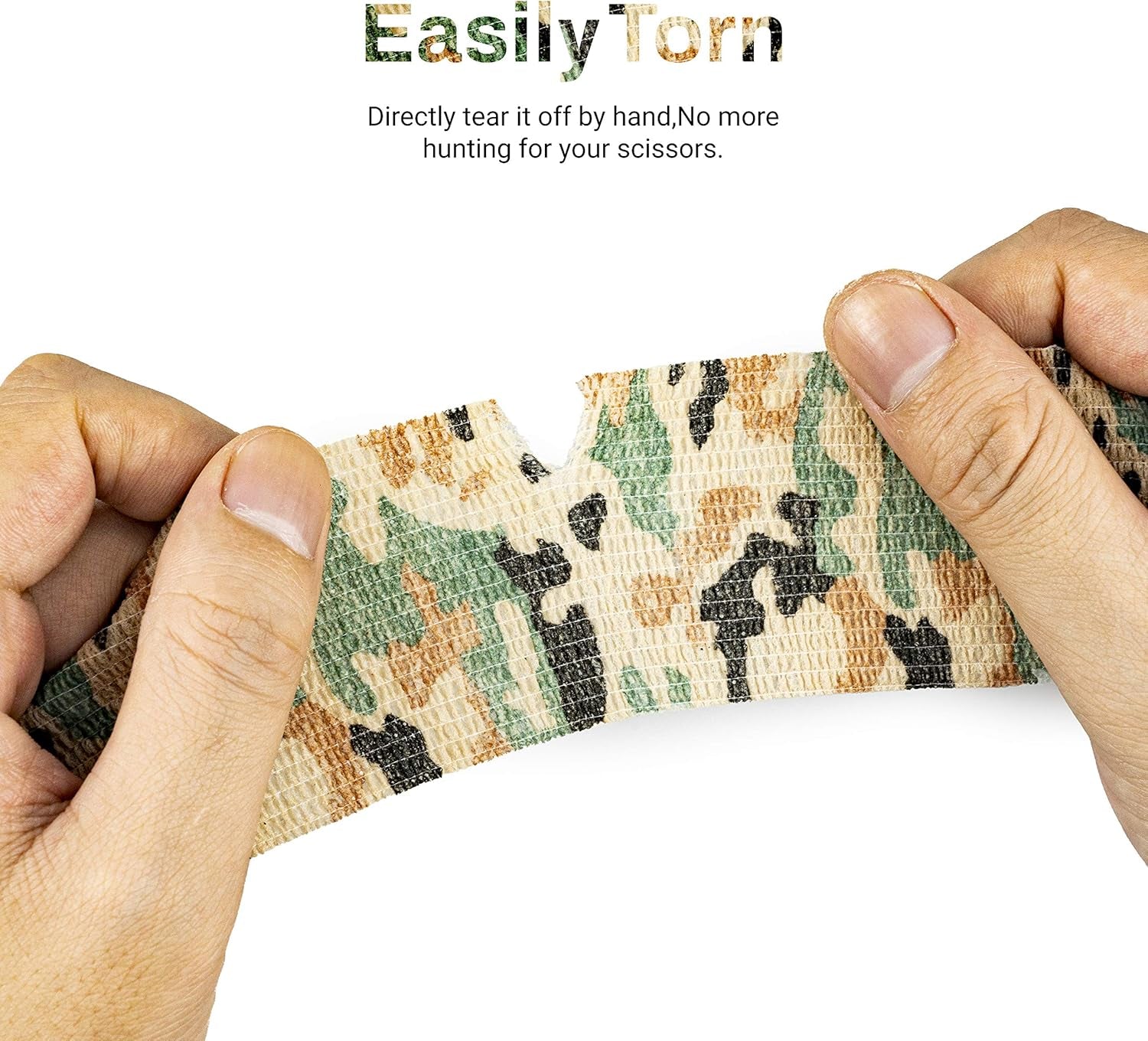 9 Rolls Self Adhesive Wrap Athletic Tape Gauze, Breathable Elastic Cohesive Bandage for Sports Injury & Pet (7 Pcs 2" X 5 Yards + 2 Pcs 1" X 5 Yards) (German Woodland Camo)