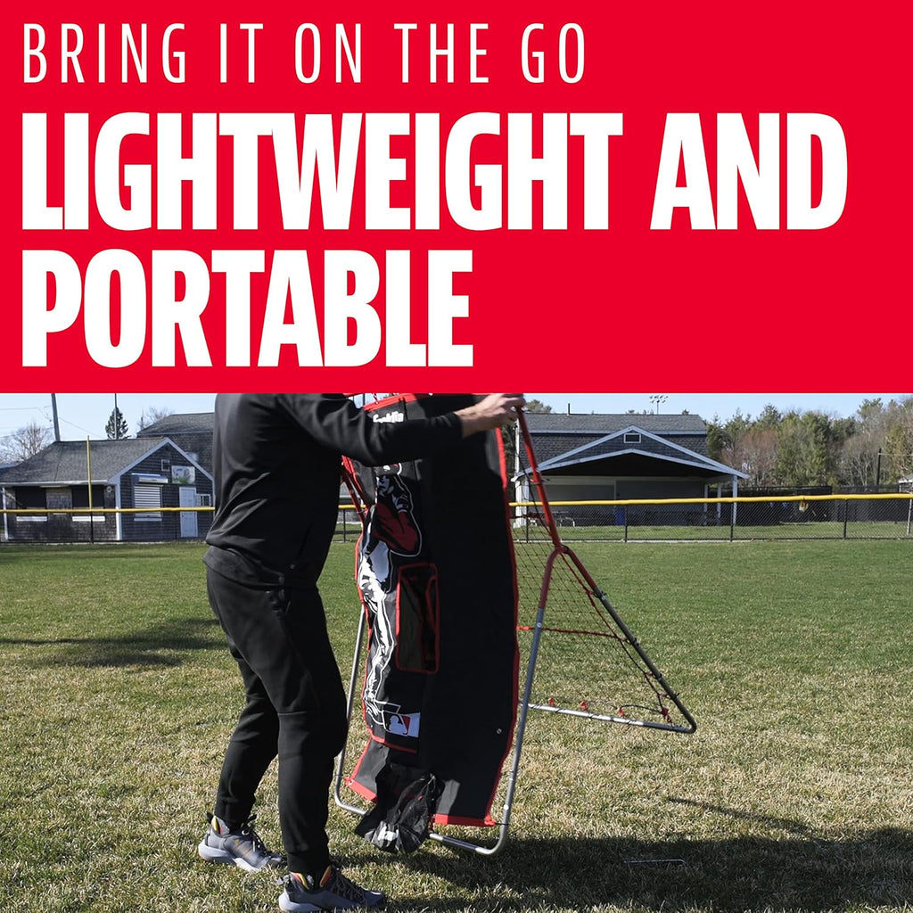 Franklin Sports Pitch Back Rebounder and Switch Hitter Pitching Target - 2 in 1 Return Trainer and Catcher Target - Perfect for Pitching, Fielding and Throwing Practice - 55 X 36 Inch
