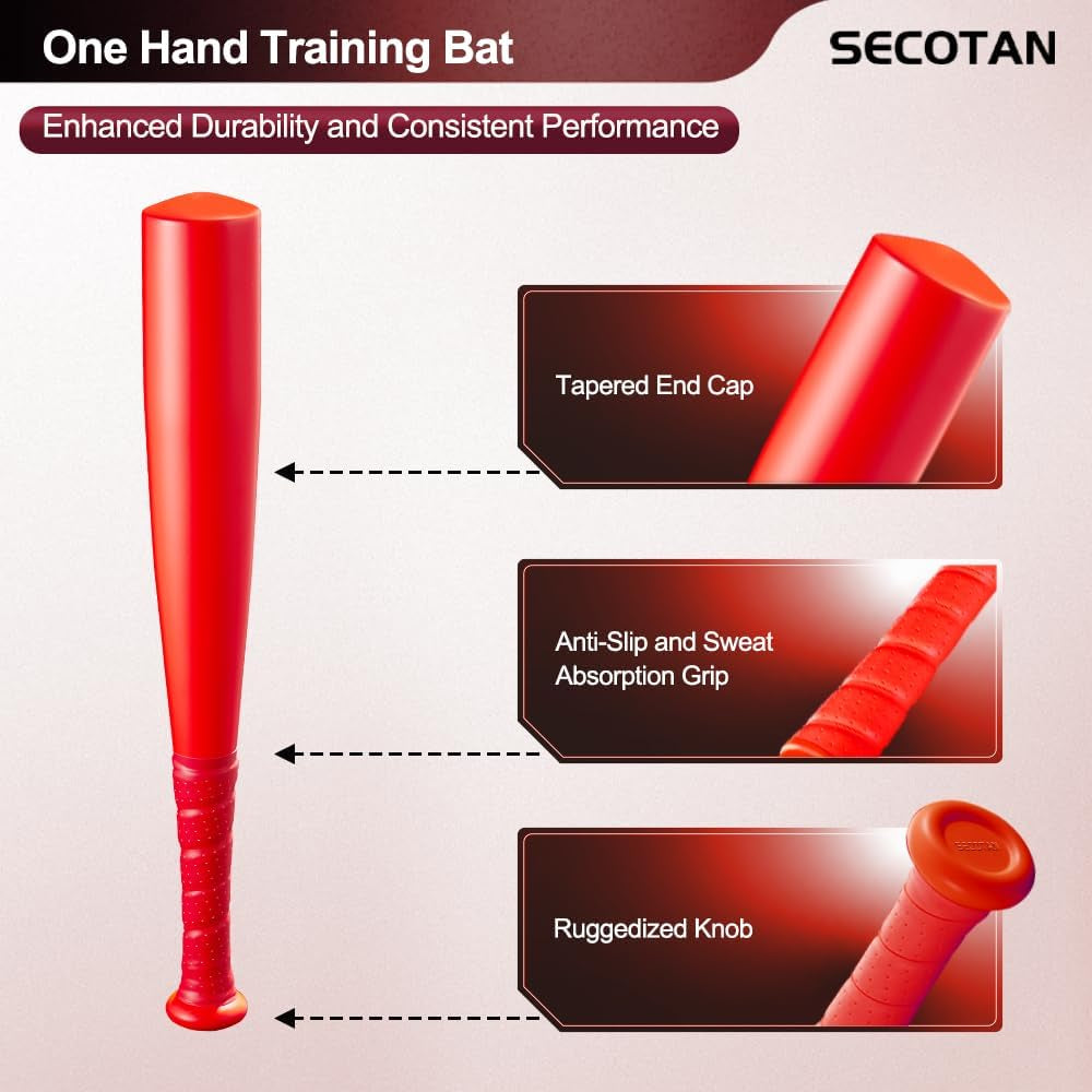 Baseball Bat, Aluminum One Hand 17-Inch Training Bat, Softball Bat, Home/Car/Self Defense, Batting Practice, Aluminum Bat, Truck Tire Checker Bat