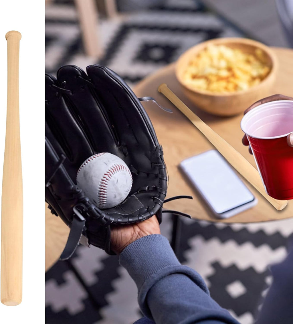 2 Pcs Wooden Baseball Bat, 18 Inch Unpainted Wood Baseball Bats, Wooden Baseball Bat Craft Unfinished Wood Unpainted Mini Baseball Bat for DIY Painting Sports Party Favors Craft