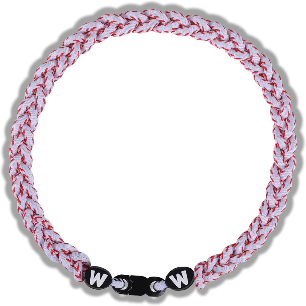 Premium 18Inch Baseball Necklace W/Nylon Tri-Braided Rope Tornado Design