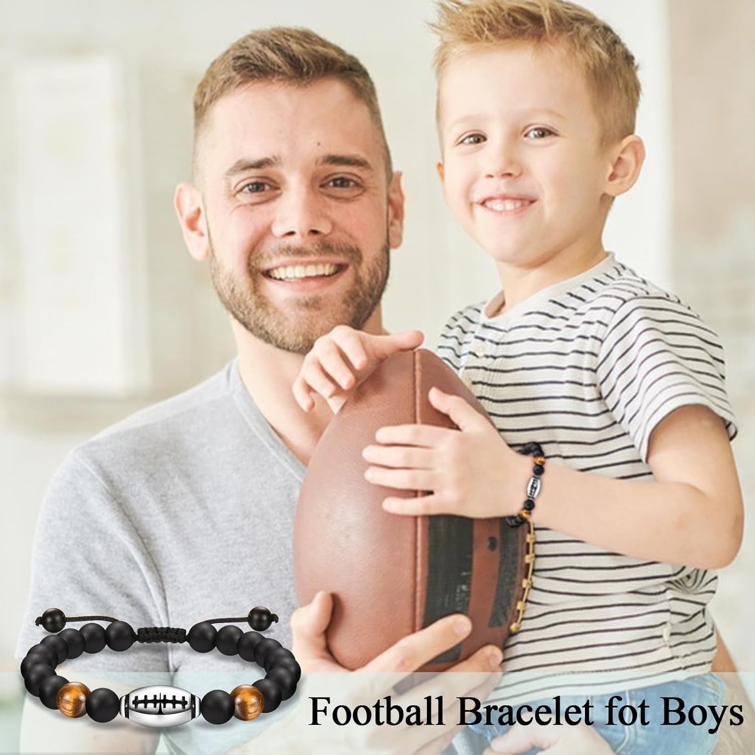 Soccer Football Basketball Baseball Hockey Bracelet Gifts for Boys Players Team Lovers Son Grandson Brother Nephew Friend as Birthday/Valentines Day/Graduation/Back to School/Christmas Gifts