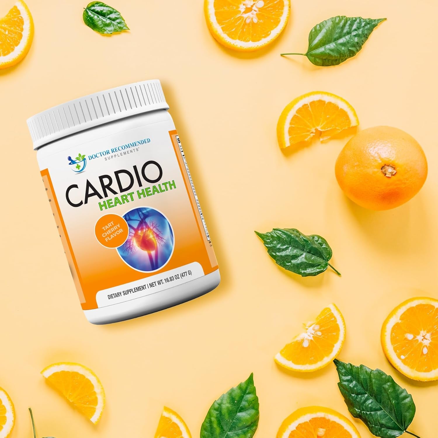 Cardio Heart Health Powder – L-Arginine Supplement 5000Mg & L-Citrulline 1000Mg, Tart Cherry Flavor (Pack of 2-16.82 Oz / 33.64 Oz)