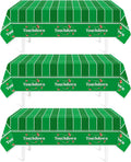 Football Party Decorations,3 Pack Football Tablecloth Disposable Plastic Tablecloth 54" X 108" Plastic Table Cloth for Rectangle Tables,Birthday Party Decor,Parties Supplies for Home,Dinner