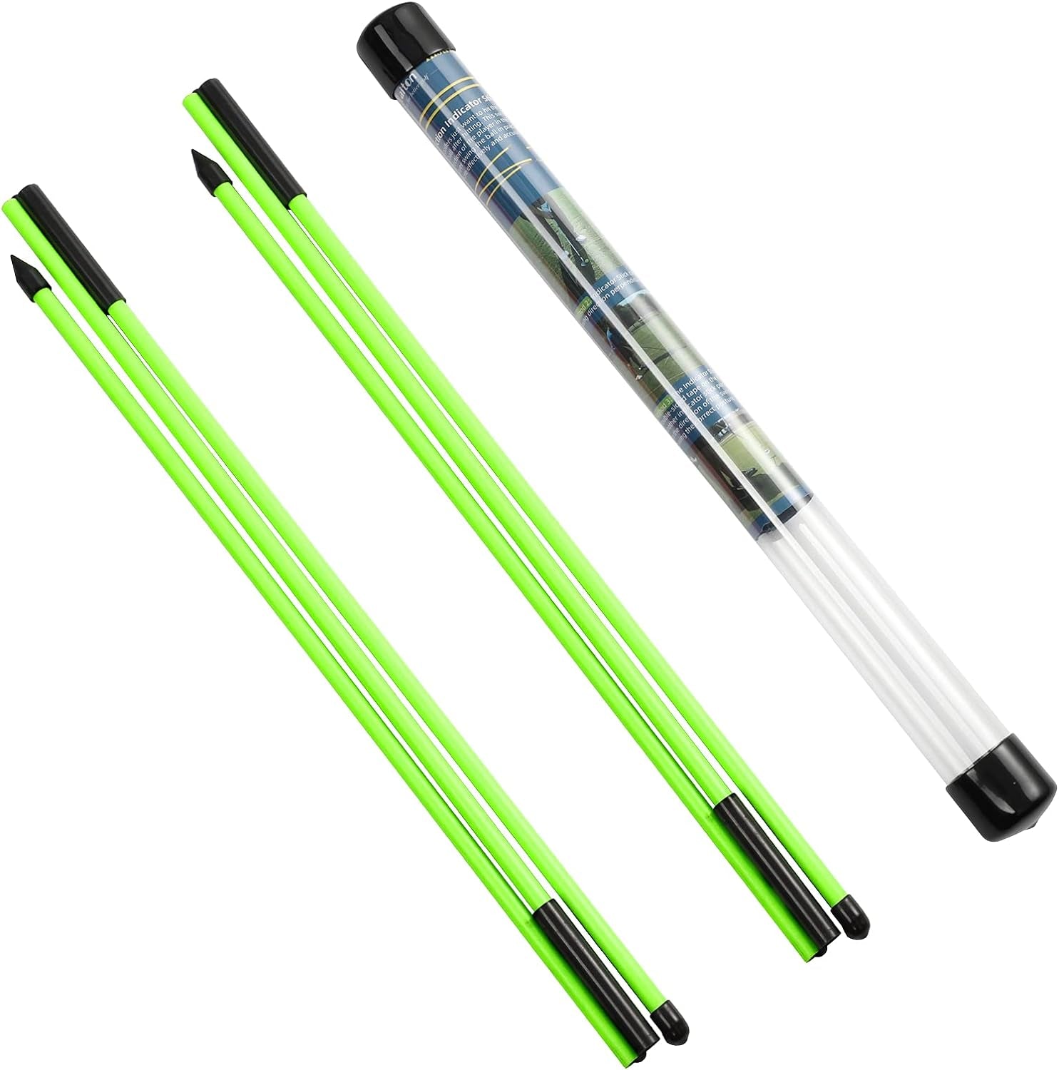 Golf Alignment Sticks - 48" Collapsible Golf Practice Rods for Aiming, Putting, Full Swing Trainer, Posture Corrector with Clear Tube Case, Golf Training Equipment