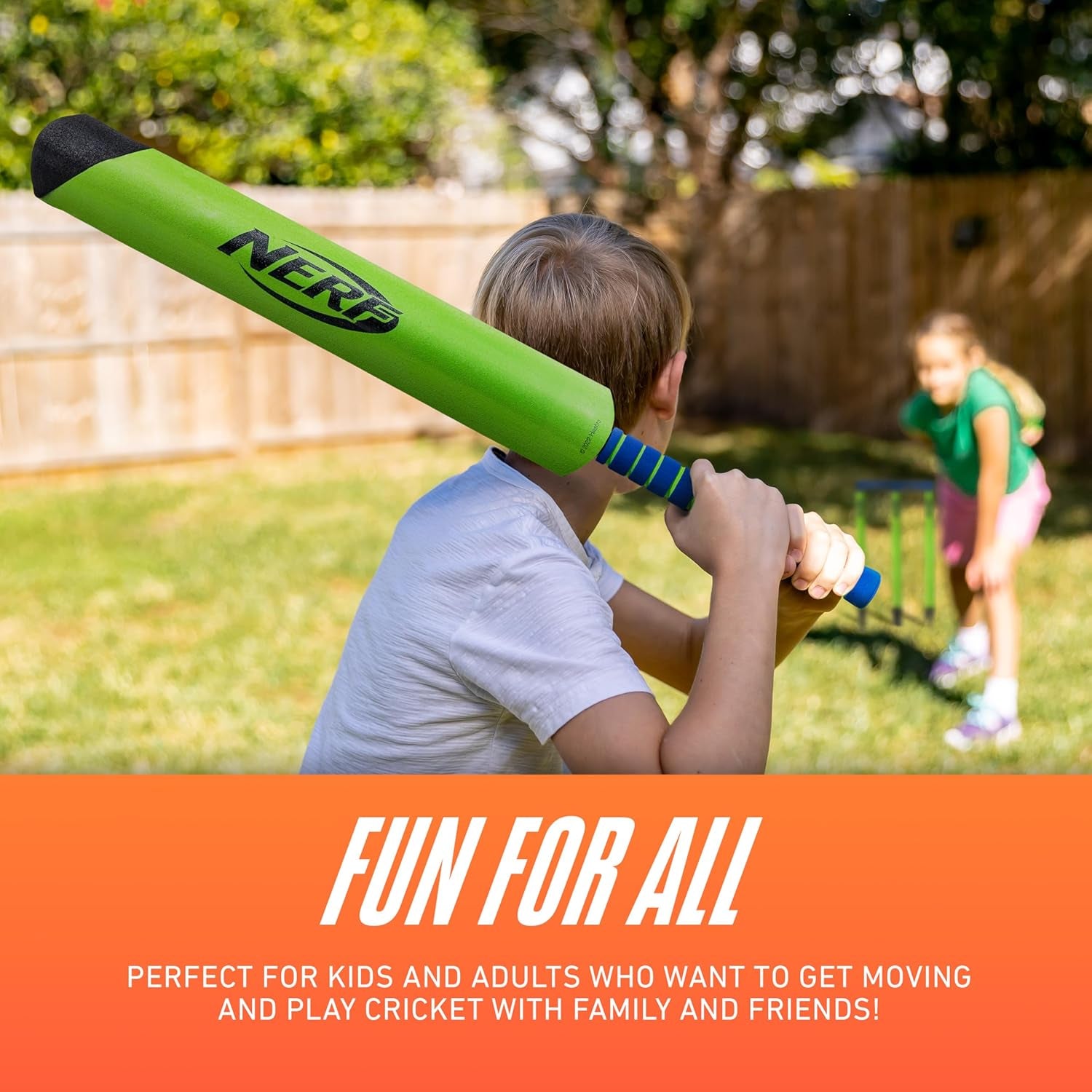 Foam Cricket Set - Full Starter Cricket with 30" Bat, (2) Foam Balls + (3) Plastic Wickets - Perfect for Adults, Kids + Beginners - Full Set