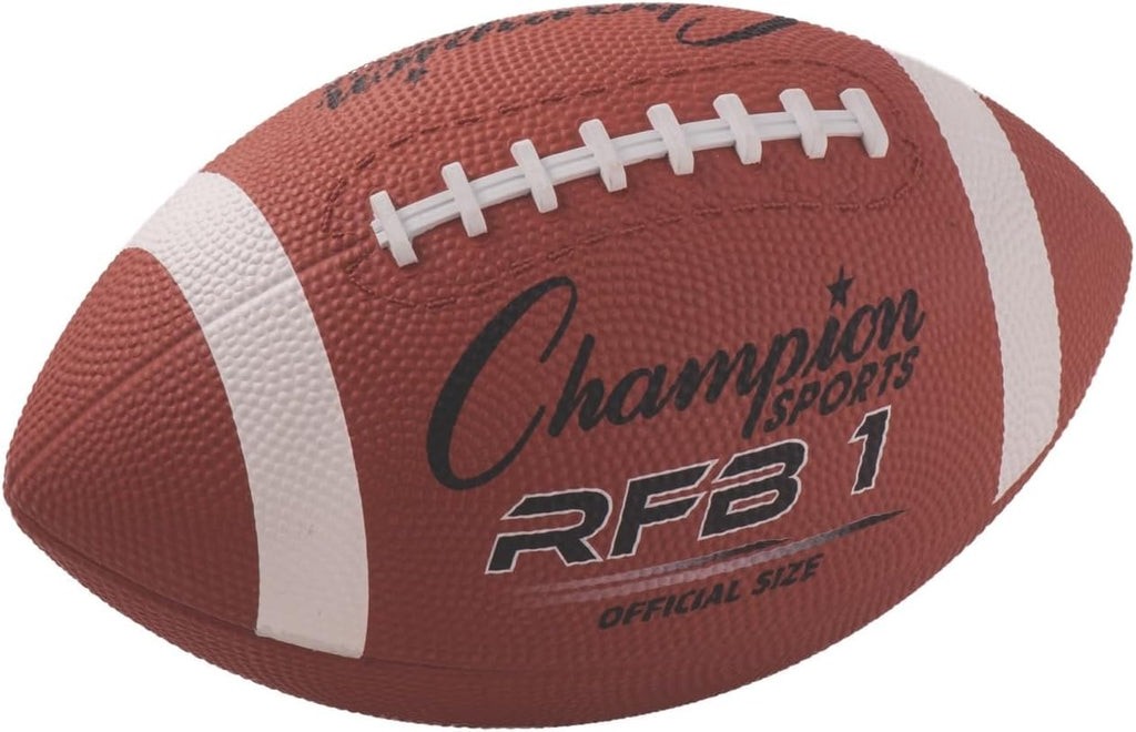 Rubber Football – Durable All-Weather Ball for Pee Wee to Official Sizes, Indoor & Outdoor Play