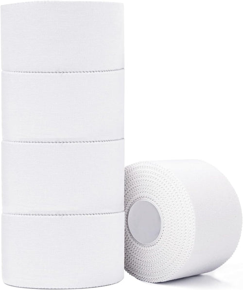 Athletic Tape,5 Pack White Sports Tape,Very Strong No Sticky Residue Wrist Ankle Tape for Gymnastics Boxing Lacrosse Climbing Hockey Bat