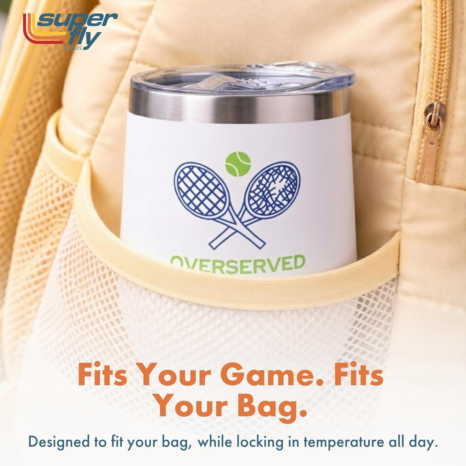 - 12 Oz Tennis Mug – Insulated Stainless Steel Tumbler with Lid | Keeps Beverages Hot or Cold | Cool Gifts for Women, Dad & Players, Unique Gift Idea (Tennis)