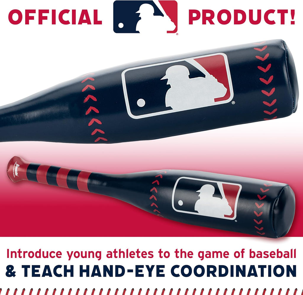 Franklin Sports MLB 21" Soft Sport Bat & Ball - Blue - Lightweight Kids Bat + Ball