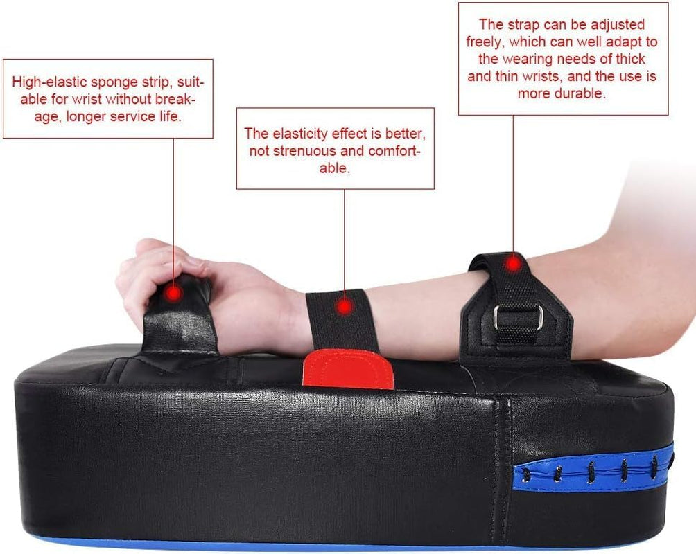 Taekwondo Kick Shield - Muay Thai MMA Karate Kickboxing Training Pads - Curved Leather Strike Shield