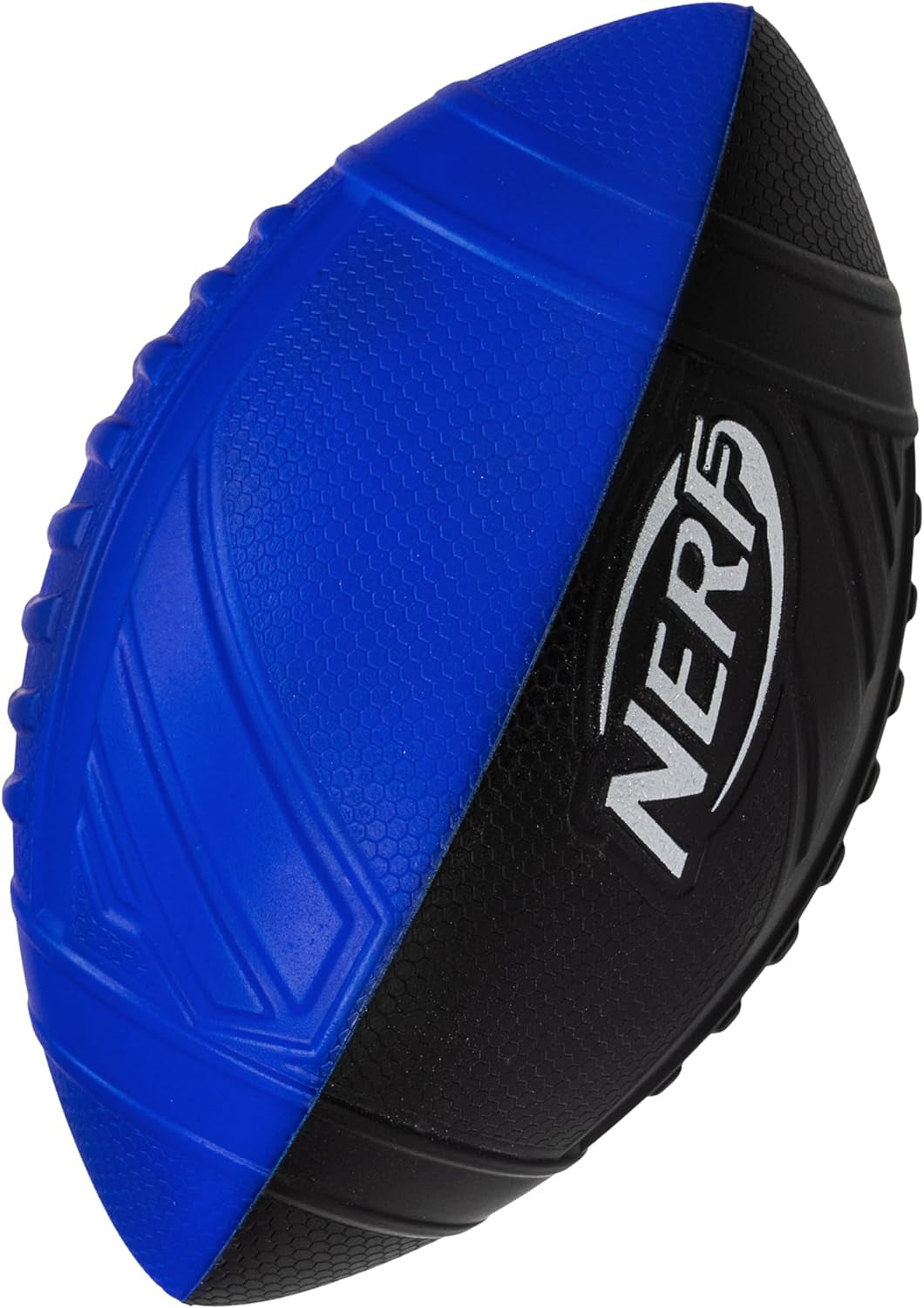 NERF Kids Foam Football - Pro Grip Youth Soft Foam Ball - Indoor + Outdoor - Small NERF Foam Football - 9" Inch Youth Sized Ball - Blue + Black