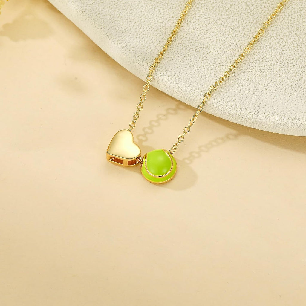 Softball/Soccer/Volleyball/Basketball Necklace for Girls Women, Sports Accessories Jewelry Gift for Lovers 16+3 Inches