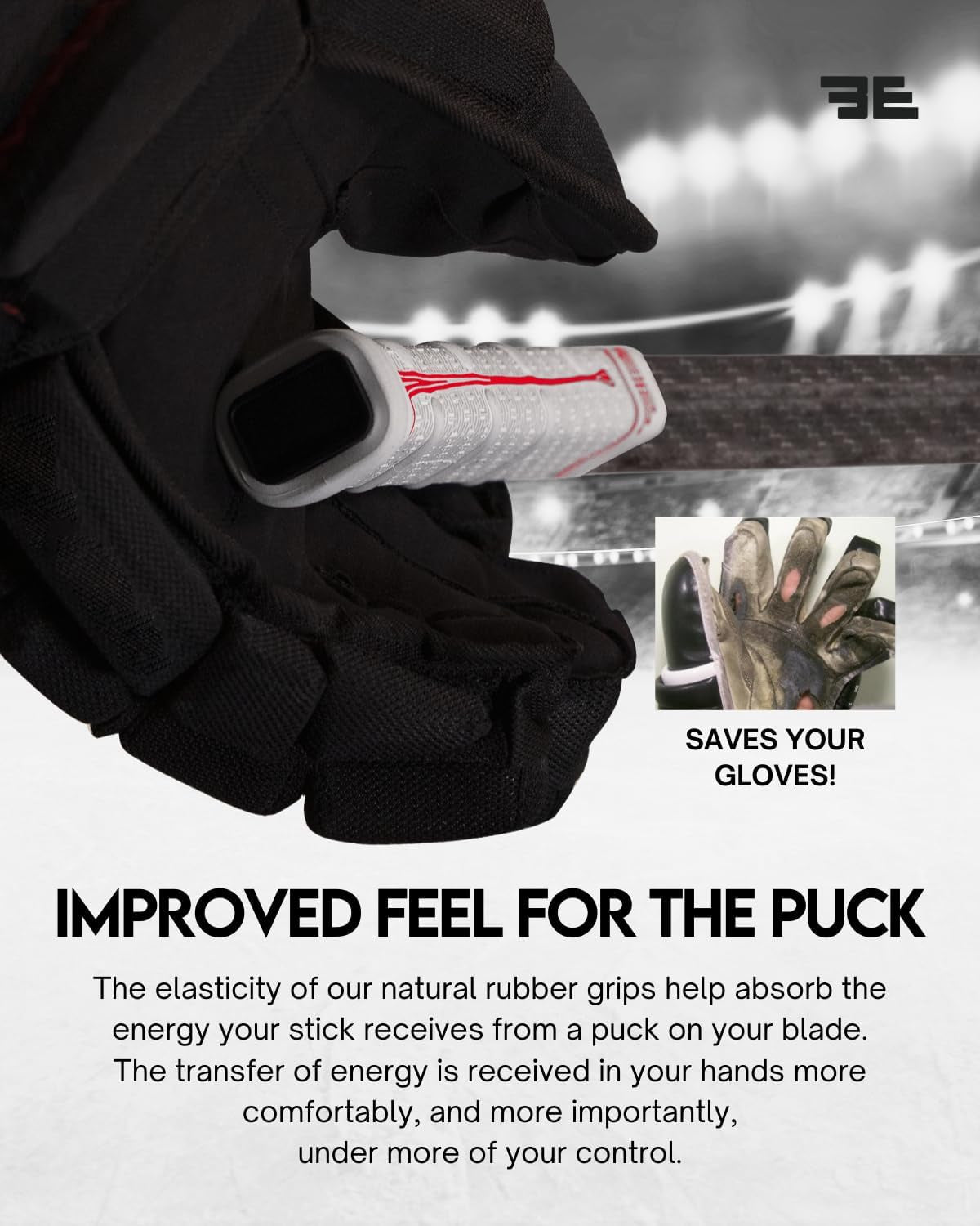 Future Rubber Replacement Hockey Grip - Step down Knob, Two-Tiered Player Knob with Twirl, Fits All Stick Sizes for Superior Control and Puck Feel