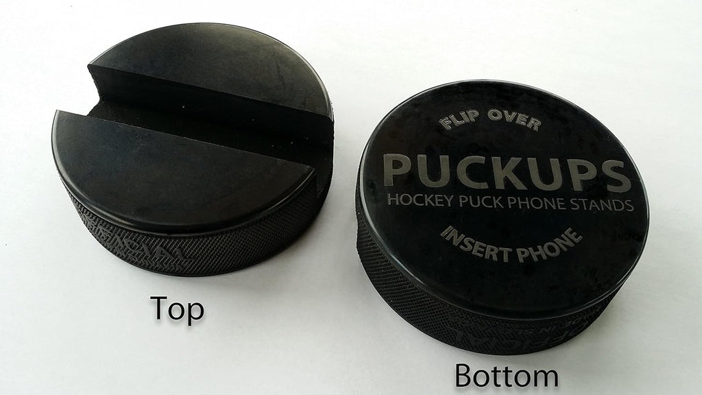 The Original Indestructible Hockey Puck Cell Phone Stand - Made from a Genuine Hockey Puck -Compatible for All Iphone/Samsung/Google/Lg Smartphones and More. (1 Pack)