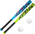 Bat & Ball Set - Graffiti Plastic Bat & Ball Homerun Set- David Ortiz Backyard Baseball Set for Youth, Kids, Teenagers, Adults (Bat & Ball Set, Blue)