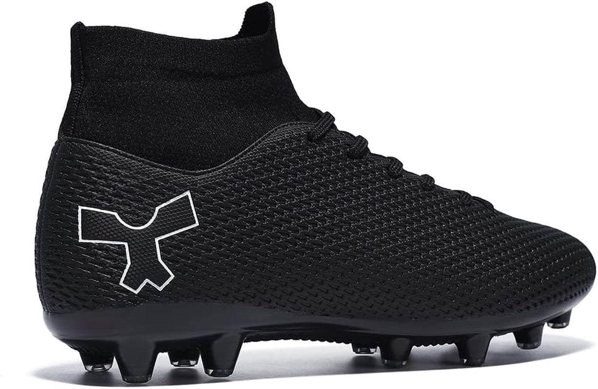 Men'S Soccer Cleats Football Cleats for Mens Big Boys High-Top Spikes Shoes for Youth Professional Training Turf Indoor Outdoor Sneaker