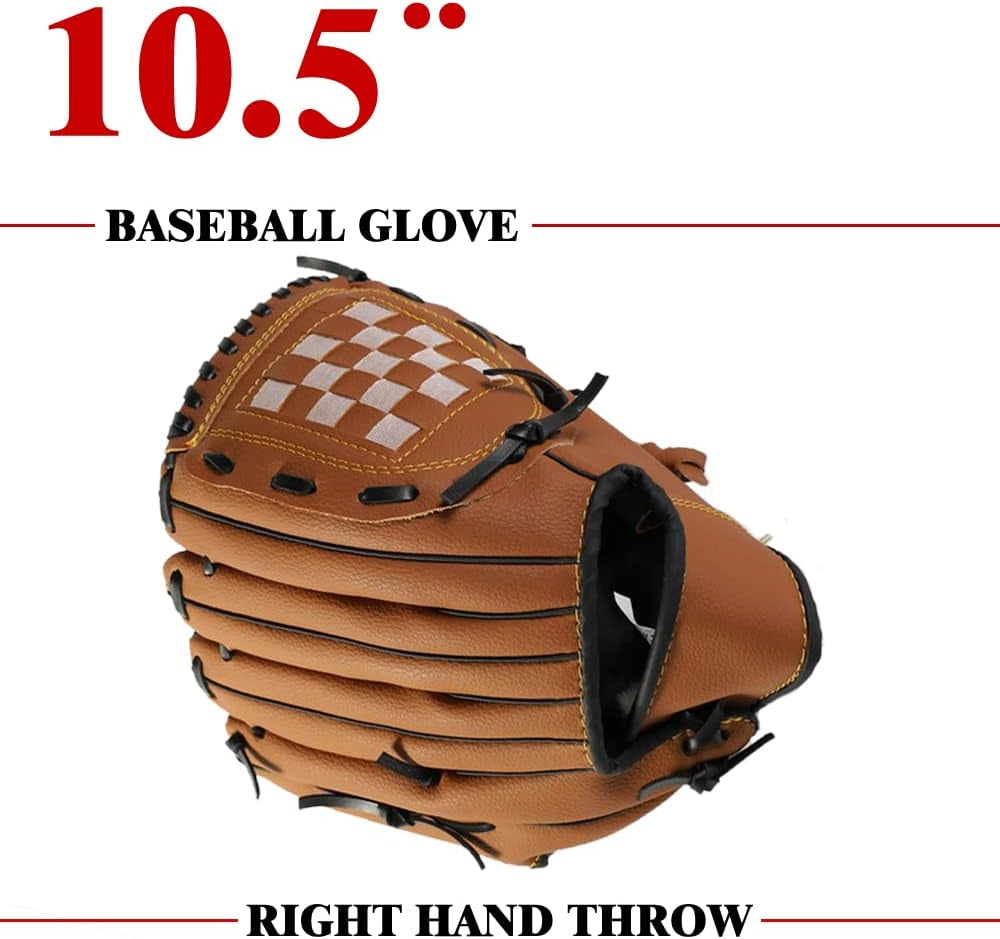 Softball Baseball Bat Set with Glove and Balls - 25 Inch/63Cm Aluminum Bat for Pickup Games and Batting Practice
